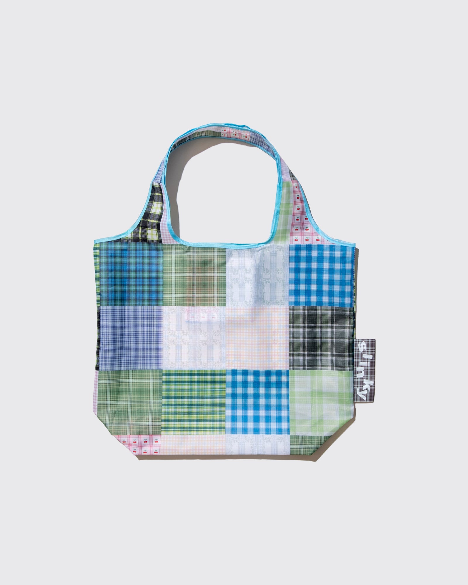 MULTI PLAID SHOPPING BAG