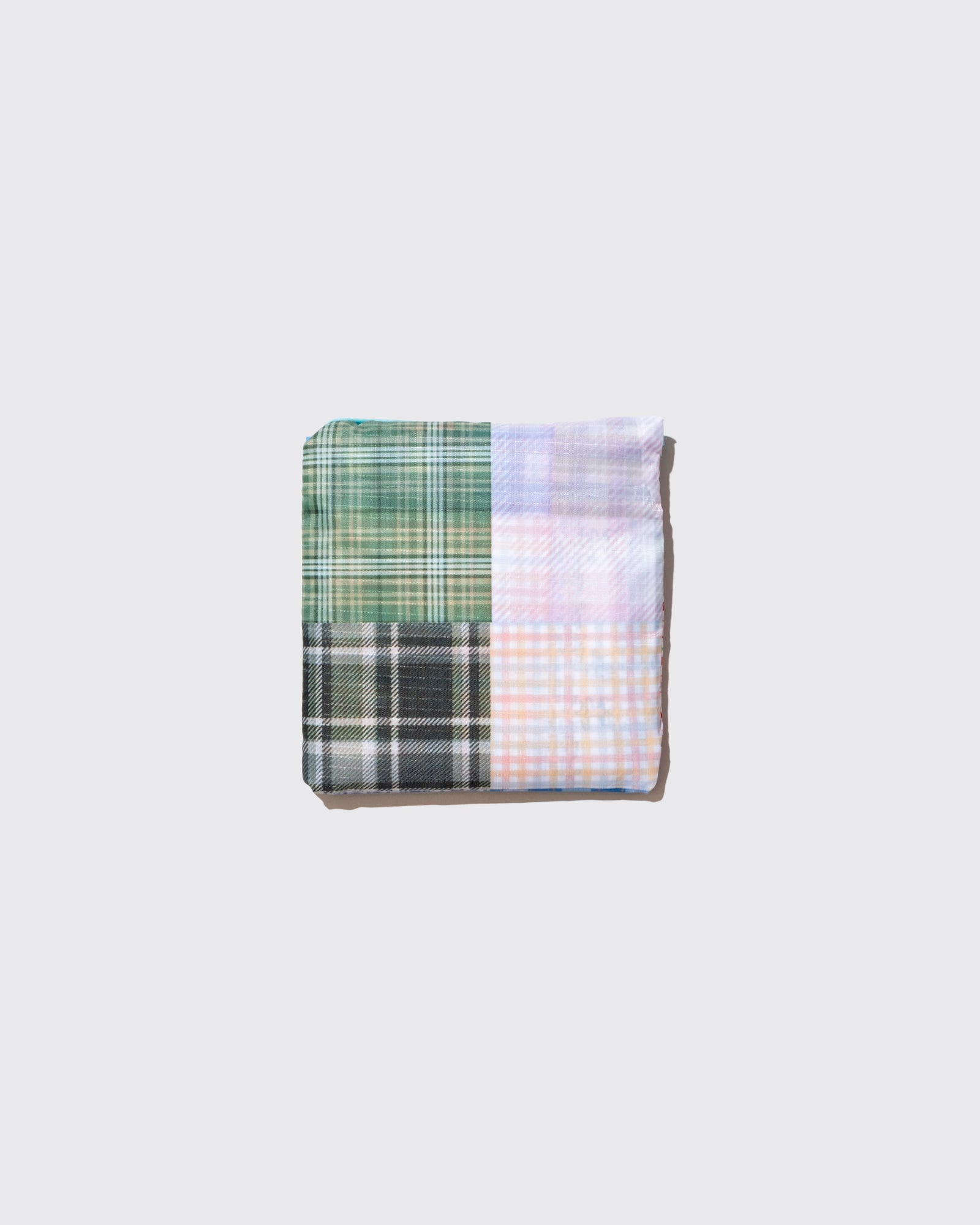 MULTI PLAID SHOPPING BAG
