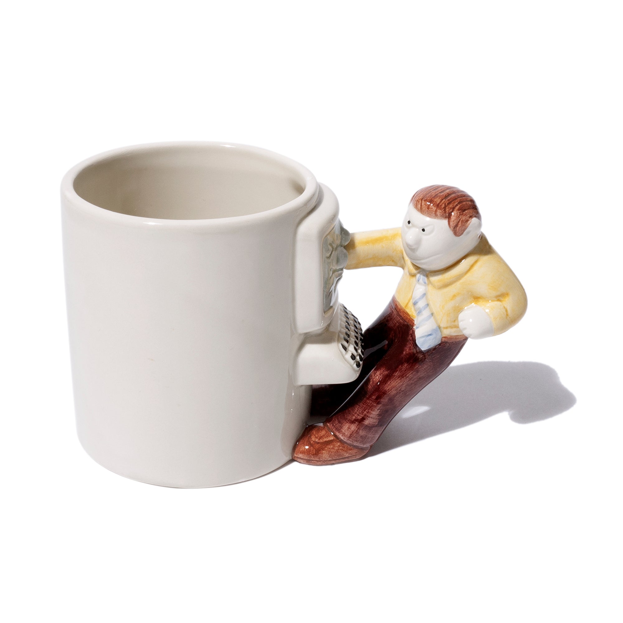Man Punching Computer Mug